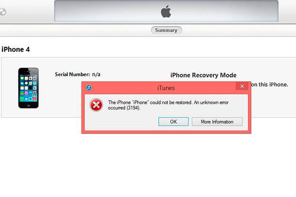 iPhone ошибка 3194 что означает и как исправить