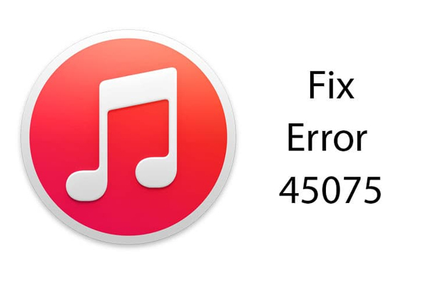 iTunes 45075 ошибка